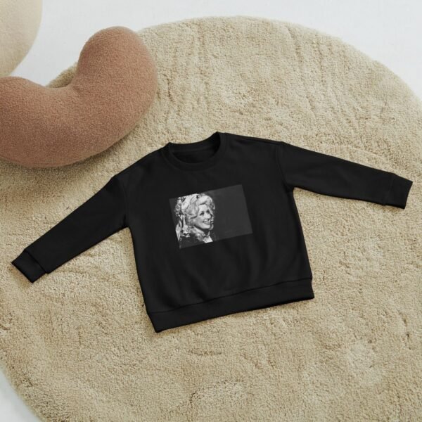 Dolly Parton Toddler Girls Crewneck Sweatshirt Cotton - Black - Image 2