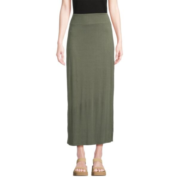 Pack of 2 Maxi Skirt, Women’s and Women’s Plus - Green Midnight/Black Soot - Image 4