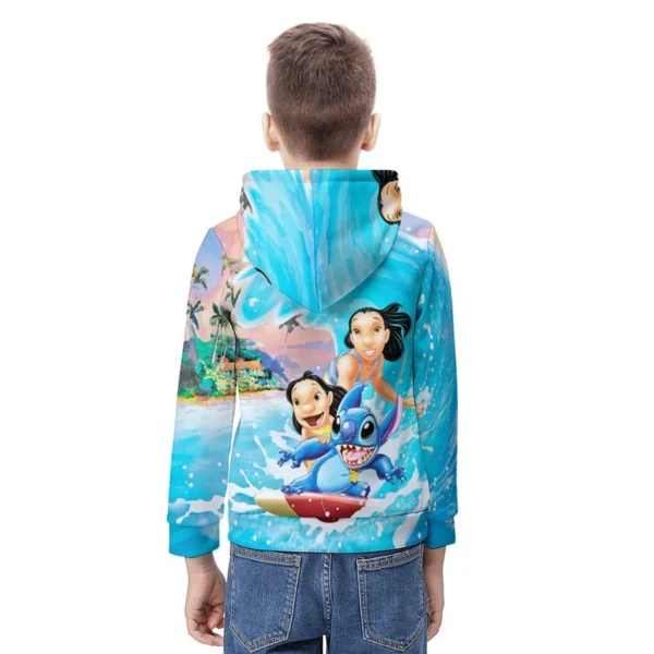 Stitch Teen Hoodies Sweatshirt Kids Pullover With Pocket - Image 2